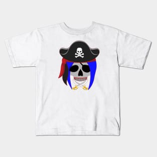 Female Pirate Skull Kids T-Shirt